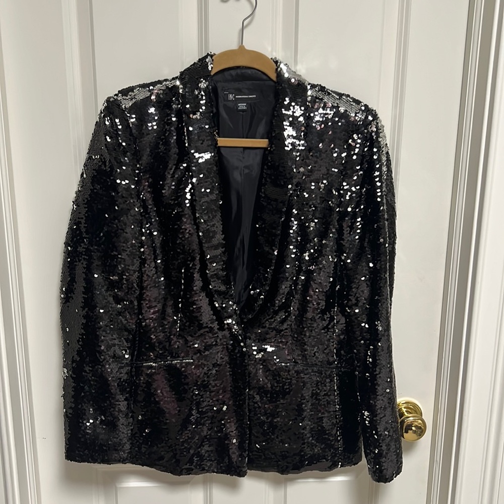 INC womens sequin blazer